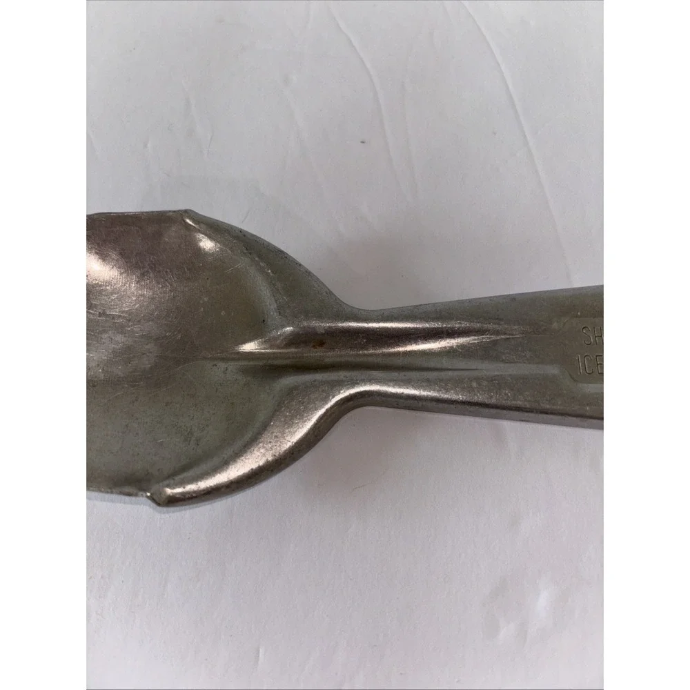 Vintage Aluminum Short'ning Ice Cream Spoon Scoop Farmhouse Kitchen Collectable